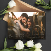 Elegant Modern Fotoscript Bruiloft Save The Date