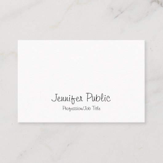 Elegant modern Freehand Script Clean Graceful Visitekaartje (Voorkant)