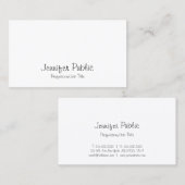 Elegant modern Freehand Script Simple  Plain Visitekaartje (Voorkant / Achterkant)