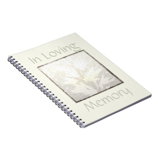 Elegant modern Funeral Book in Loving Memory Notitieboek (Rechterzijde)