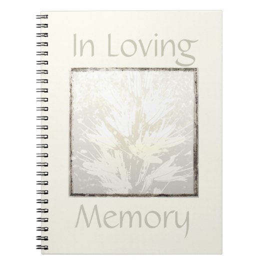 Elegant modern Funeral Book in Loving Memory Notitieboek (Voorkant)