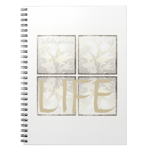 Elegant modern Funeral Guest Book Celebration Life Notitieboek (Voorkant)