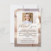 Elegant Modern Funeral Sympathy Memorial Photo Bedankkaart (Voorkant)