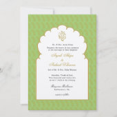 Elegant Modern Ganesh Indiaanse bruiloft Kaart (Voorkant)