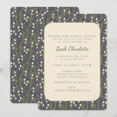 Elegant Modern Garden Floral Earthy Bat Mitzvah Kaart (Voorkant / Achterkant)