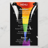 Elegant Modern Gay Mannen Rainbow Wedding Menu (Achterkant)