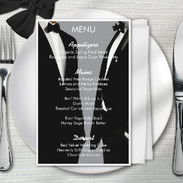Elegant Modern Gay Mannen Wedding Menu