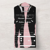 Elegant Modern Gay Men Wedding All In One Uitnodiging (Binnen)