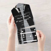 Elegant Modern Gay Men Wedding All In One Uitnodiging (Afscheurbaar)