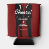 Elegant Modern Gay Men Wedding Rainbow Blikjeskoeler (Voorkant)