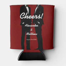 Elegant Modern Gay Men Wedding Rainbow Blikjeskoeler