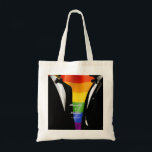 Elegant Modern Gay Men Wedding Rainbow Gift Tote Bag<br><div class="desc">The Gay Men Wedding Elegant Modern collection offers a complete suite of coordinating stationery and accessories designed for two grooms. Two grooms in classic black tuxedos against a vibrant rainbow Pride flag, with bold brush script typography that brings a retro-nostalgic edge to a modern celebration. Every piece is fully customizable...</div>