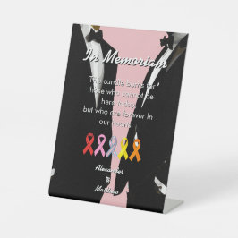 Elegant Modern Gay Men Wedding Rainbow In Memoriam Reclamebord Met Voetstuk