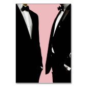 Elegant Modern Gay Men Wedding Rainbow Kaart (Achterkant)
