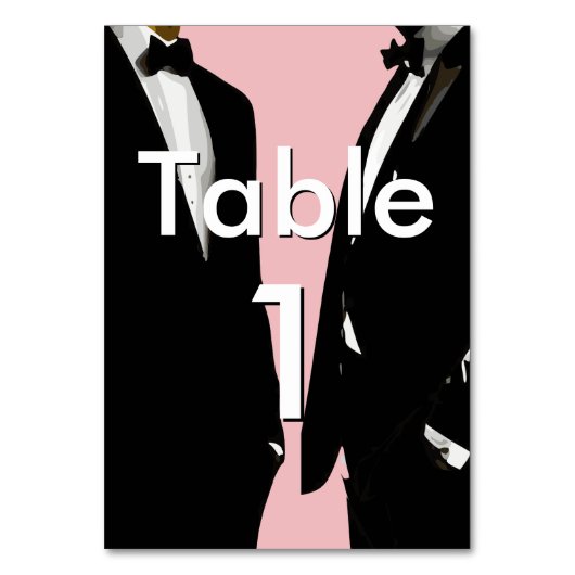 Elegant Modern Gay Men Wedding Rainbow Kaart (Voorkant)