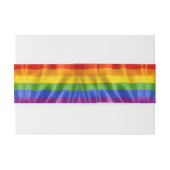 Elegant Modern Gay Men Wedding Rainbow Uitnodigingen Wikkel (Achterkant Voorbeeld)