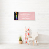 Elegant Modern Gay Men Wedding Rainbow Welcome Spandoek (Insitu)