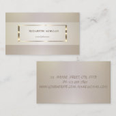 Elegant modern, geavanceerd, striped, Gold Lijst Visitekaartje (Voorkant / Achterkant)
