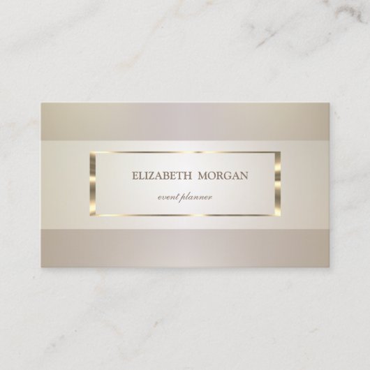 Elegant modern, geavanceerd, striped, Gold Lijst Visitekaartje (Voorkant)