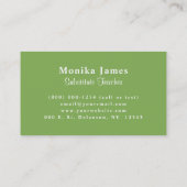 Elegant modern geel citroen patroon visitekaartje (Achterkant)