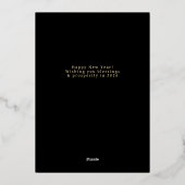 Elegant Modern Gelukkig Nieuwjaar 2026 Familiefoto Folie Feestdagenkaart (Achterkant)