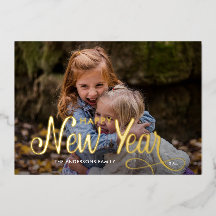 Elegant Modern Gelukkig Nieuwjaar 3 Foto's Script 