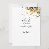 Elegant Modern Gelukkig Nieuwjaar   Feestdagenkaart (Achterkant)