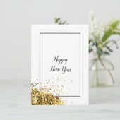 Elegant Modern Gelukkig Nieuwjaar   Feestdagenkaart (Staand voorkant)