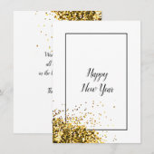 Elegant Modern Gelukkig Nieuwjaar   Feestdagenkaart (Voorkant / Achterkant)