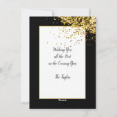 Elegant Modern Gelukkig Nieuwjaar   Feestdagenkaart (Achterkant)