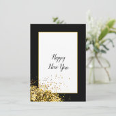 Elegant Modern Gelukkig Nieuwjaar   Feestdagenkaart (Staand voorkant)