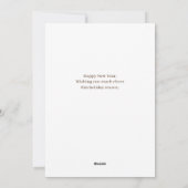 Elegant Modern Gelukkig Nieuwjaar Zwart 3 Collage Feestdagenkaart (Achterkant)