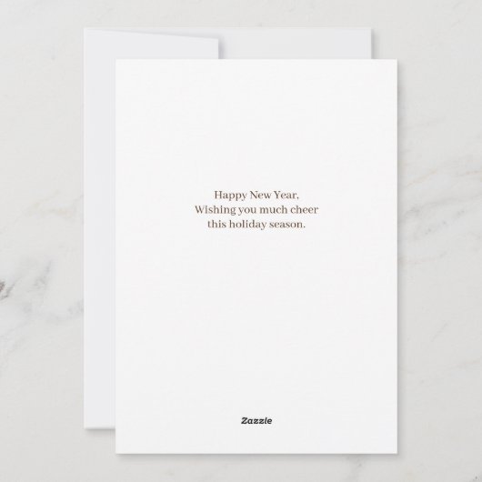 Elegant Modern Gelukkig Nieuwjaar Zwart 3 Collage Feestdagenkaart (Achterkant)