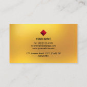 Elegant modern gemerk Gold Metallic look Visitekaartje (Achterkant)