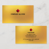 Elegant modern gemerk Gold Metallic look Visitekaartje (Voorkant / Achterkant)