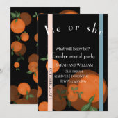 Elegant modern gender onthult uitnodiging (Voorkant / Achterkant)