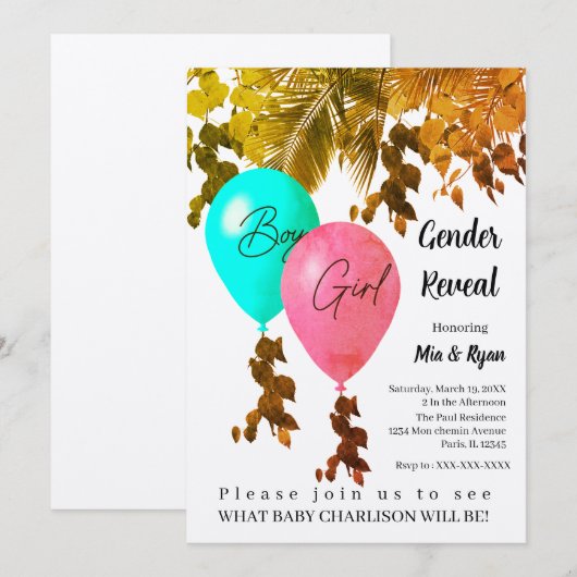 Elegant Modern Gender Rebability Kaart (Voorkant / Achterkant)