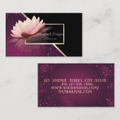 Elegant Modern Geometric, Elegant Lotus Visitekaartje (Voorkant / Achterkant)