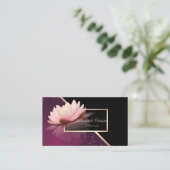 Elegant Modern Geometric, Elegant Lotus Visitekaartje (Staand voorkant)