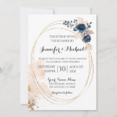 Elegant modern Geometric Round Gold Lijst Kaart (Voorkant)