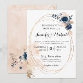 Elegant modern Geometric Round Gold Lijst Kaart (Voorkant / Achterkant)