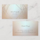 Elegant Modern Geometric, Zittig Visitekaartje (Voorkant / Achterkant)