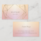 Elegant Modern Geometric, Zittig Visitekaartje (Voorkant / Achterkant)