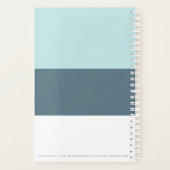 Elegant modern geometrisch blauw planner (Achterkant)