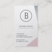 Elegant modern geometrisch ontwerp visitekaartje (Achterkant)