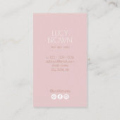 Elegant modern geometrisch roos goud cosmetoloog visitekaartje (Achterkant)