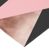 elegant modern geometrisch roos goud roze zwart korte tafelloper (Hoek)