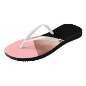elegant modern geometrisch roos goud roze zwart teenslippers (Schuin)