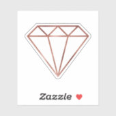Elegant modern geometrisch roos gouddiamant sticker (Vel)