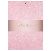 Elegant modern geometrisch roos goudglitter klembord (Achterkant)